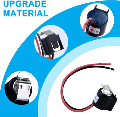 Sikawai WPW10225581 Defrost Thermostat Replacement Part-Perfectly Fit for Whirl-pool Refrigerator Defrost Thermostat-Replaces WPW10225581 AP6017375 2149849 2321799 PS11750673