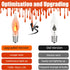 Halloween Decorations-Flickering Flame String Lights Outdoor Indoor, 12.8Ft C7 Retro Twinkle Flame Lights String with 10 Flame Light Bulbs(E12 Bul...
