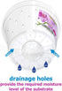 Orchid Pots with Holes Indoor Clear Plastic Plant Pot Set (5.5" - 4 Pack)...