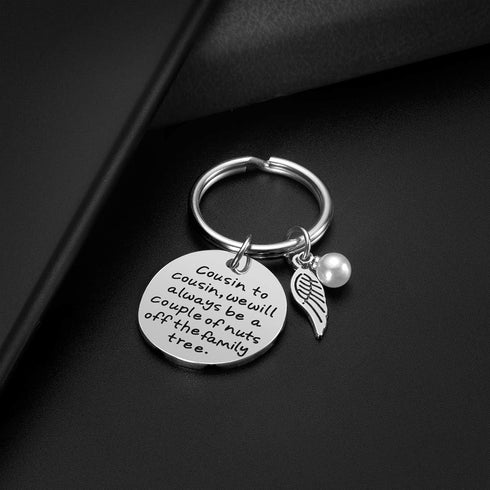 iJuqi Cousin Gifts for Women - Christmas & Birthday Gifts for Cousin Keychain in Stainless Steel...