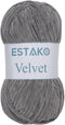 Estako Velvet Chenille Blanket amigurumi Yarn for Crocheting and Knitting Super Bulky 100 gr (132 yds) (1140 - Grey)...