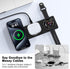 3 in 1 Magnetic Wireless Charger for iPhone, Foldable Charging Station Mag-Safe Travel Charging Pad for Multiple Devices iPhone 15 14 13 12 Series...