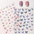 Butterfly Nail Art Stickers 5D Self-Adhesive Spring Nail Stickers for Nail Art Blue Pink Butterfly Nail Deals 3D Embossed Nail Design Nail Art Sup...