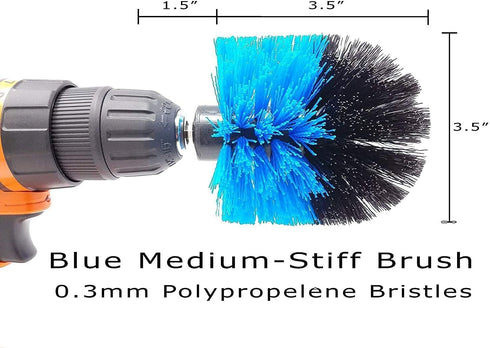 2-Pack Cone Drill Powered Brush Attachment for Cleaning Bathrooms, Kitchens, Showers, Grout, Auto Detailing, Rims and More...