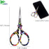 BIHRTC 3.6 Inch Embroidery Scissors - Sharp Stainless Steel Pointed Scissors for Cross Stitch, Sewing, Craft & DIY - Black Flower Design...