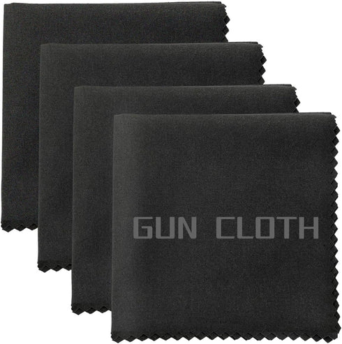 4 Pack Microfiber Gun Cleaning Cloth, 12"x12" Lint Free Gun Cleaning Rags, Reusable Microsuede Cleaning/Polishing Wipes Towels for Firearms, Knive...