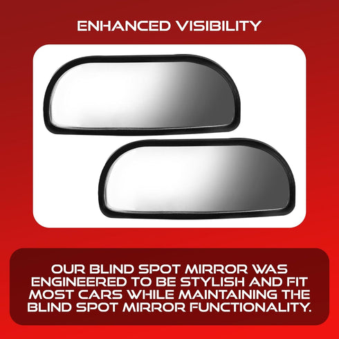 Blind Spot Convex Car Rear View Mirror: Rearview/Side Stick On Mirror Automotive Accessories | Narrow Blindspot Mirrors For Car By Utopicar (2 pac...