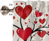 ALAGEO Valentines Day Valances Windows Curtain Gnomes Love Heart Valance Window Treatments Heart Tree Couple Birds Short Curtains for Kitchen Wind...