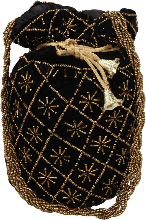 oIndian Potli Bag for Wedding, Designer Bridal Clutch/Jewelry Pouch/Worship Potli Bag for Girls & Women...