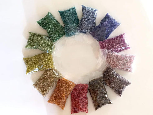 Seed Beads Size:11/0 50 gr / 1.76 oz (Emerald Green Silver Lined)...