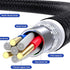 Magnetic Charging Cable,(5-Pack,1ft/3ft/6ft/6ft/10ft) Magnetic Phone Charger,3-in-1 USB Magnetic Cable Compatible Micro USB,Type C(Black,Gen 1)...