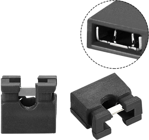 uxcell 100pcs 2mm Standard Pin Header Jumper Cap Short Circuit Connection Cap Mini Micro Jumper Bridge Plug Black...