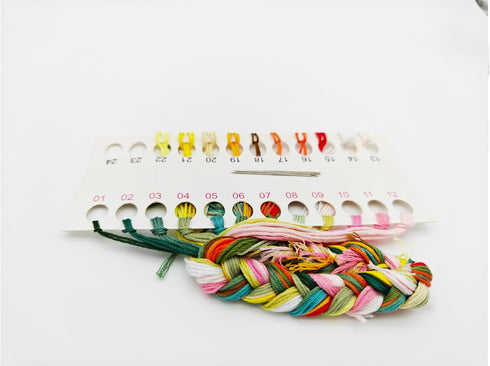 FOXTEMO Embroidery Kit for Beginners Adults, 1 Pack 20CM Embroidery Hoops, Flowers Embroidery Pattern Beginner Embroidery Kit with Needles and Thr...