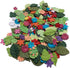200 Pcs Handmade Mixed Mulberry Paper flowers Petals and Leaves Scrapbooking Wedding DIY Craft Supplies Card (10 Colors Flowers/Green Tone Leaves)...