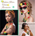 7 Pieces Jamaica African Jewelry for Women, Rasta African Beads Earrings Afro Beaded Bracelet Queen Wooden Earrings Bohemian Coconut Shell Necklac...
