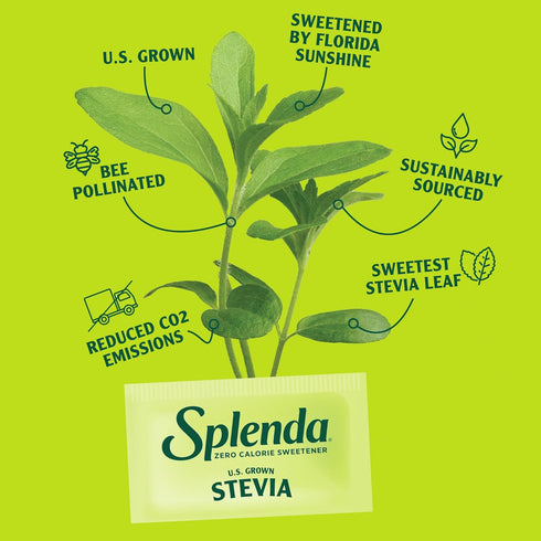 SPLENDA Stevia Zero Calorie Sweetener for Baking, Plant Based Sugar Substitute Granulated Powder, 9.7oz Resealable Pouch...