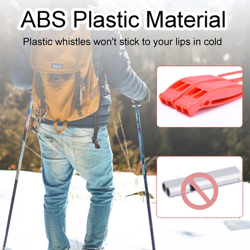 4 Pack Emergency Whistles, Loud Shrill Safety Whistle with Reflective Lanyard for Outdoor Climbing Hiking Camping Fishing Boat Kayak Life Vest Jac...