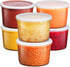 JoyServe 64 oz Food Storage Containers with Lids Pack of 6, Half Gallon Round Plastic Deli Container with Leak-Proof Lid, BPA-Free, Freezer, Dishw...