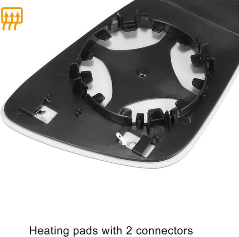 X AUTOHAUX Car Rearview Mirror Glass Replacement Left Driver Side Power Heated with Backing Plate for BMW F10 528i 550i 535i XDrive 2009-2017...
