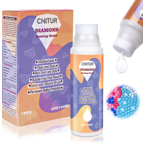 Diamond Painting Sealer 120ML/4 OZ, 5D Diamond Painting Glue, Diamond Art Glue Sealer for Diamond Painting, Puzzles and DIY Craft Hold & Shine Eff...
