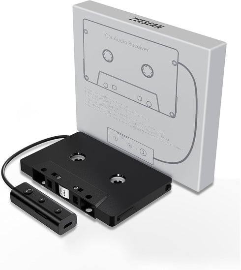 Car Audio Bluetooth Wireless Cassette Receiver, Bluetooth 5.0 Car Audio Stereo Cassette Vehicle Tape Converter Cassette Work While Charging Suppor...