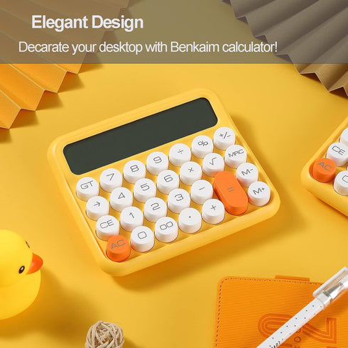 Calculators, Benkaim Desk Calculator,Basic Standard Calculator,12 Digit Large LCD Display Big Button Calculator for School, Home & Business Use(Be...