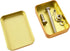 2Pack Portable Dental Floss Box, 3.4 * 2.3 * 0.7inch / 87x60x18mm Empty Reusable Floss Holder,Small Dental Floss Dispenser for Travel,Outdoor(Gold...