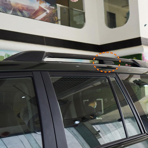 ITrims Car Accessories for Toyota Prado J150 2010-2022 Roof Rack Rail End Luggage Protector Center Cargo Rack Cover Shell Cap Trims ABS Black 2PCS...