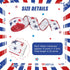 Xunyee 2 Rolls 20 Yards Red White Blue Ribbon Independence Day Stars Wired Edge Ribbon Fabric Patriotic Flag 4th of July Patriot Day Labor Day Rib...