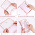 2 Pieces Clear PVC A6 Refillable Binder Covers, Shiny 6-Ring Personal Notebook Shell, Round Ring Binder Pocket with Snap Button Lock for Filler Or...