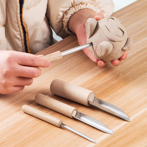 9 pcs Clay Tools, lyfLux Sculpting Tools, Clay Wire Cutter, Pottery Tools and Supplies, for Clay Ceramic Production, Cutting, Carving Modeling and...