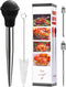 Turkey Baster Long, ARRITZ Stainless Steel Baster For Cooking with Cleaning Brush, 2 Baster Syringe Needles (Black)...