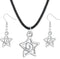 Y2k Spiral Star Earrings Necklace For Women Girl Silver Swirly Star Earings Sets Jewelry...