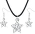 Y2k Spiral Star Earrings Necklace For Women Girl Silver Swirly Star Earings Sets Jewelry...
