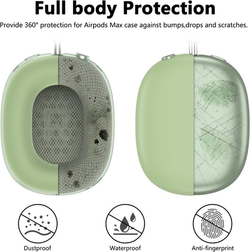 Silicone Case Cover for AirPods Max Headphones, Anti-Scratch Ear Pad Case Cover/Ear Cups Cover/Headband Cover for AirPods Max, Accessories Soft Si...