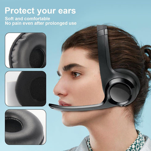 H600 Earpads Repalcement Ear Cushions for H390 H609 H600 H760 Wireless Headphones Ear Pads Protein Leather and Noise Isolation Foam Earmuffs......
