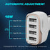 SUNDA 48W/9.6A USB Fast Car Charger, 4-Ports Car Charger Adapter for Apple and Android Smart-Phones, Car Phone Smart Charger Compatible with iPhon...