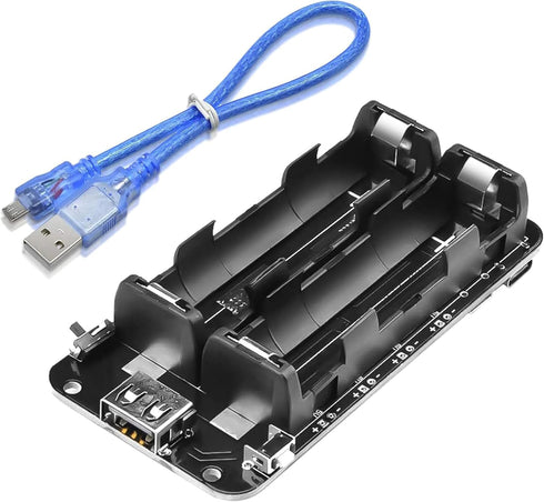 diymore 1865O Battery Holder Double Li-ion V8 Battery Shield Micro USB 5V/3A 3V/1A Power Bank Battery Charging Module for Raspberry Pi and Arduino...