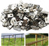200 Pcs Fence Wire Clamps Agricultural Fencing Mounting Clips, Stainless Steel Wire Clips Cord Clamp for Mount 12-16 Gauge Welded Wire to Wood, Me...