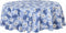 uxcell Seamless Waterproof Vinyl Round Tablecloth 60" Dia for Wedding/Restaurant/Parties Tablecloth Decoration Blue Flower Pattern Floral Printed...