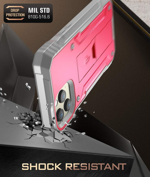 Poetic Revolution Series for iPhone 12 Pro Max 6.7 inch Case, Full-Body Rugged Dual-Layer Shockproof Protective Cover with Kickstand and Built-in-...