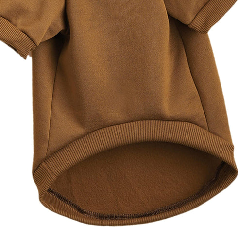 Puppy Sweater for Small Dogs Clothes Warm Winter Cat Clothe Pet Sweatshirt Knitwear Doggie Kitten Clothing, Coffee, Medium...