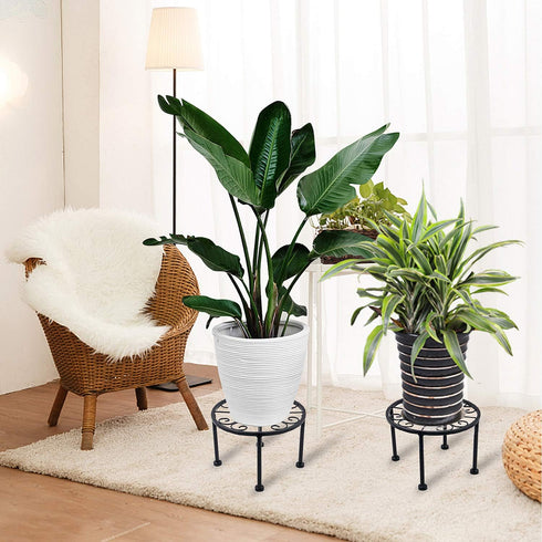 1 Pack Potted Plant Stand, Rustproof Iron Black Potted Holder Perfect for Heavy Duty Garden Container, Beverage Dispenser, Balcony, Porch, Patio...