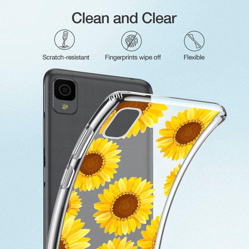 (3 Pack) for TCL 30Z Case, Shock-Absorption Anti-Scratch Crystal Clear Soft TPU Bumper Protective Phone Case Cover for Alcatel TCL 30Z 30 Z 4G LTE...