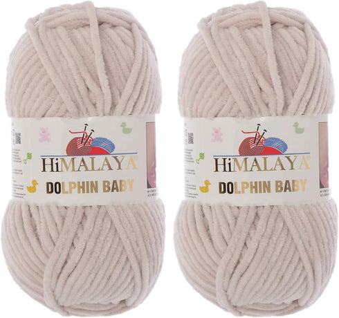 Himalaya Dolphin Baby Yarn Knitting Yarn 2 Skeins 264 Yards 2x100gram Super Bulky Baby Blanket Yarn (80342)...