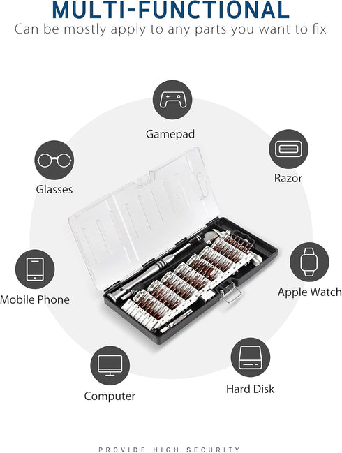 Syntus Precision Screwdriver Set, 63 in 1 with 57 Bits Screwdriver Kit, Magnetic Driver Electronics Repair Tool Kit for iPhone, Tablet, Macbook, X...