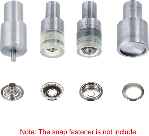 uxcell Snap Buttons Die Mold Set, Electric Snap Pressing Machine Setter Replacement Kit for 201# Fasteners Buttons 15mm Dia...