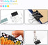 Small Binder Clips, 96 Pack, 3/4 Inch, 0.75 Inch, Standard 19mm, Black, Small Binder Paper Clips, Fold Clamp, Binder Clips Small Size, Small Paper...