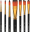 Paint Brush Set, 7 Artist Brushes for Painting with Acrylic, Gouache, Oil and Watercolor. Professional Art Quality on Canvas, Wood, Face and Model...