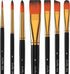 Paint Brush Set, 7 Artist Brushes for Painting with Acrylic, Gouache, Oil and Watercolor. Professional Art Quality on Canvas, Wood, Face and Model...